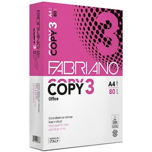 Bancale carta per Fotocopie Fabriano Copy 3, Formato A4, 80 gr