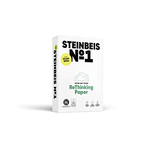 Steinbeis N. 1 ReThinkingPaper Carta riciclata, Formato A4, 80 g/m² - Confezioni da 5 risme